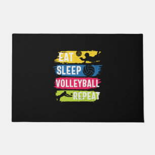Volleyball Player   Eat Sleep Volleyball Repeat Doormat