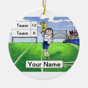 Volleyball Player - Female Ceramic Tree Decoration