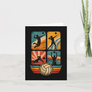 Volleyball Player Funny Volleyball Retro Outfit Card