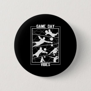 Volleyball Player Game Day Vibes 6 Cm Round Badge