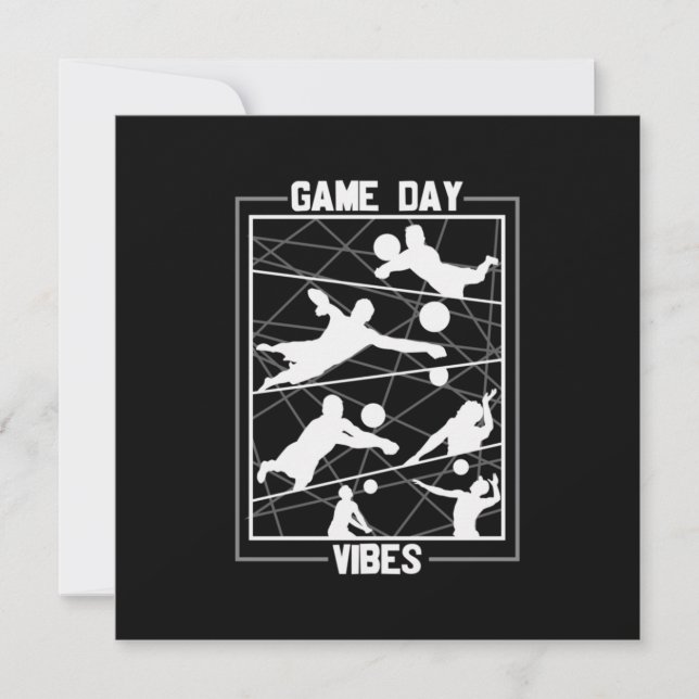 Volleyball Player | Game Day Vibes Invitation (Front)