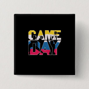 Volleyball Player   Game Day Volleyball 15 Cm Square Badge
