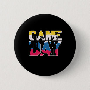 Volleyball Player Game Day Volleyball 6 Cm Round Badge