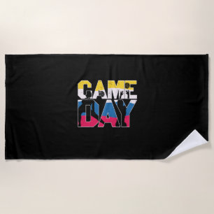Volleyball Player Game Day Volleyball Beach Towel