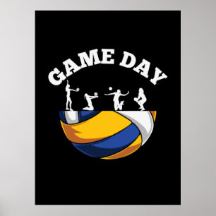 Volleyball Player Game Day Volleyball Poster