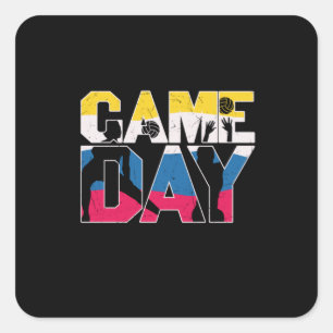 Volleyball Player   Game Day Volleyball Square Sticker