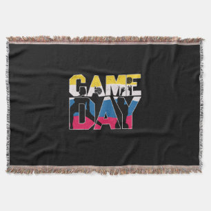 Volleyball Player Game Day Volleyball Throw Blanket