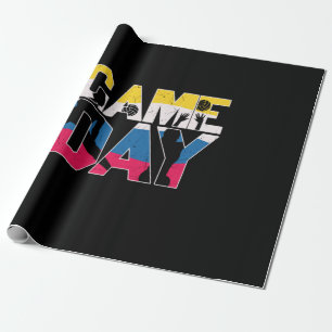 Volleyball Player   Game Day Volleyball Wrapping Paper