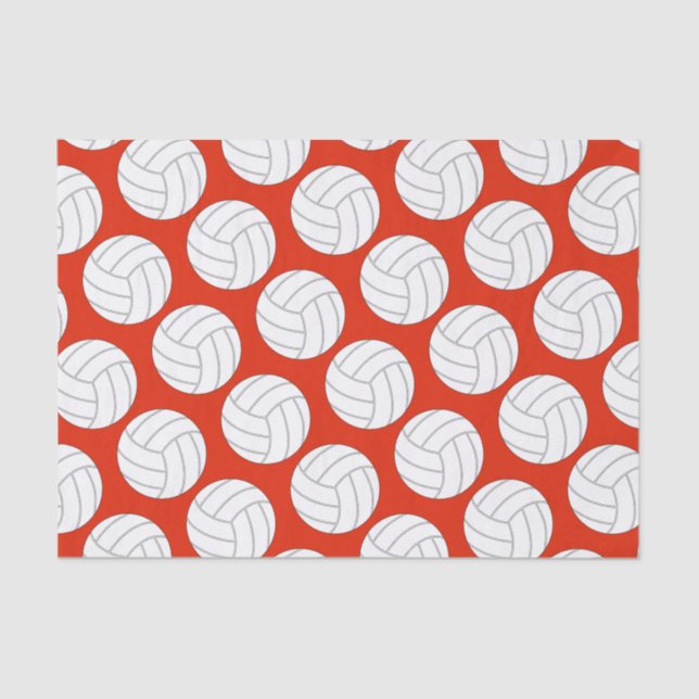 Volleyball Player Gift Wrapping Tissue Paper (Front)