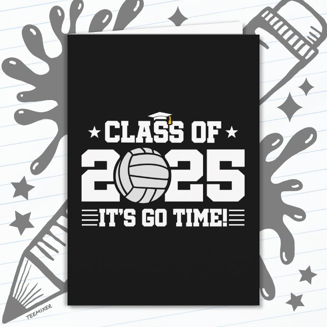 Volleyball Player Graduation Class of 2025 Senior Card (Creator Uploaded)