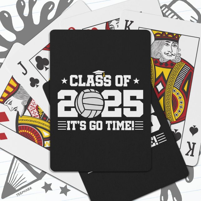 Volleyball Player Graduation Class of 2025 Senior Playing Cards (Creator Uploaded)