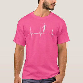 Volleyball Player Heartbeat Ekg Pulse Beach Volley T-Shirt