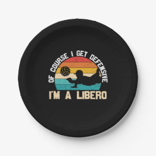 Volleyball Player I Am A Libero Paper Plate
