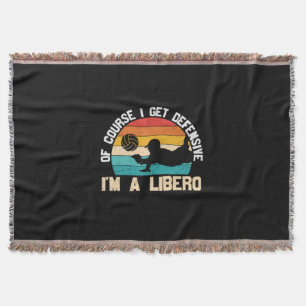 Volleyball Player   I Am A Libero Throw Blanket