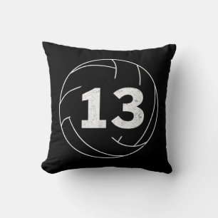 Volleyball Player Jersey Number  Thirteen Graphic  Cushion