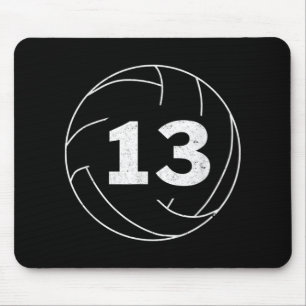 Volleyball Player Jersey Number  Thirteen Graphic  Mouse Mat
