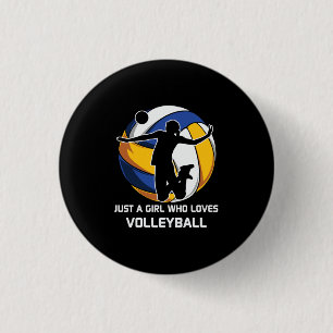 Volleyball Player Just A Girl Who Loves Volleyball 3 Cm Round Badge