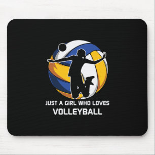 Volleyball Player Just A Girl Who Loves Volleyball Mouse Mat