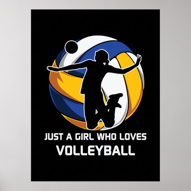Volleyball Player Just A Girl Who Loves Volleyball Poster (Front)