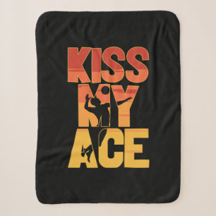 Volleyball Player Kiss My Ace Sherpa Blanket