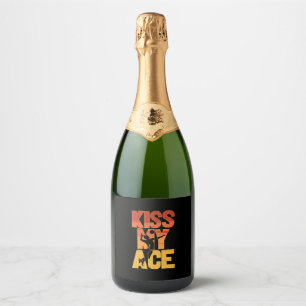 Volleyball Player Kiss My Ace Sparkling Wine Label