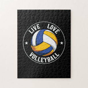Volleyball Player   Live Love Volleyball Jigsaw Puzzle