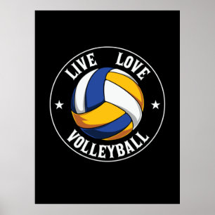 Volleyball Player Live Love Volleyball Poster