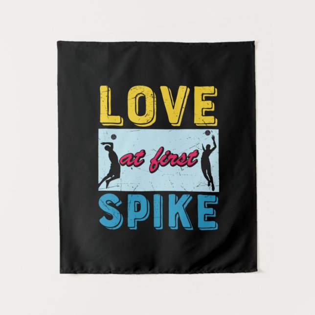 Volleyball Player | Love At First Spike Tapestry (Front)