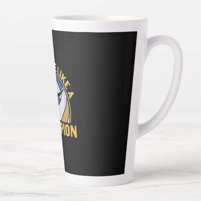 Volleyball Player | Practice Like A Champion Latte Mug (Right)