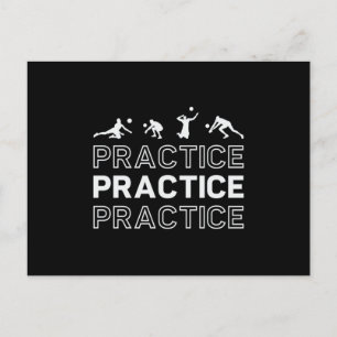 Volleyball Player Practice Practice Practice Beach Postcard