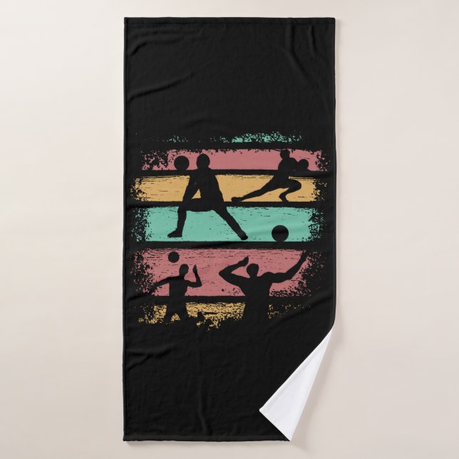 Volleyball Player Retro Bath Towel (Bath Towel)