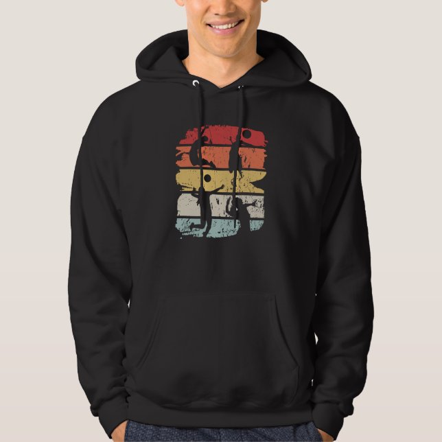 Volleyball Player Retro Hoodie (Front)