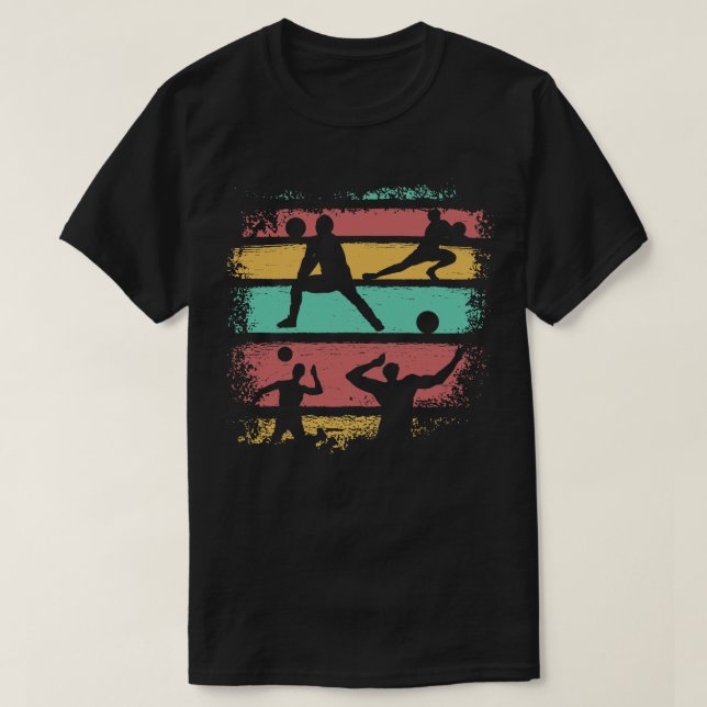 Volleyball Player Retro Vintage T-Shirt (Design Front)