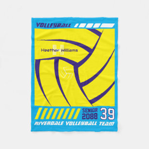 Volleyball Player Senior Night Gift Futuristic Fleece Blanket