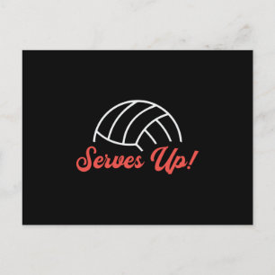 Volleyball Player Serves Up Ball Beach Volleyball Postcard