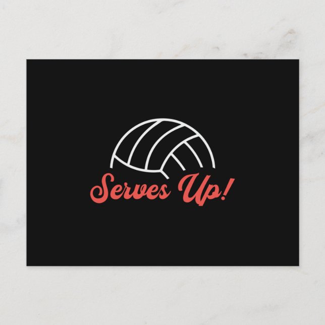 Volleyball Player Serves Up Ball Beach Volleyball Postcard (Front)