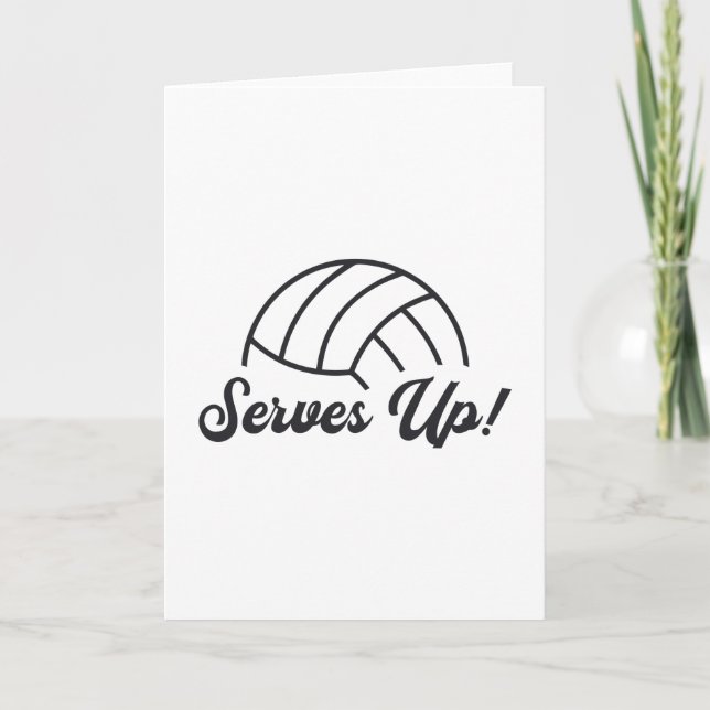 Volleyball Player Serves Up Ball Volleyball Gift Card (Front)