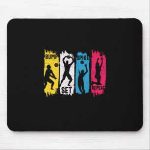 Volleyball Player   Set Spike Repeat Mouse Mat