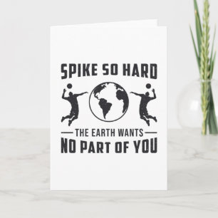 Volleyball Player Spike So Hard Volleyball Gift Card