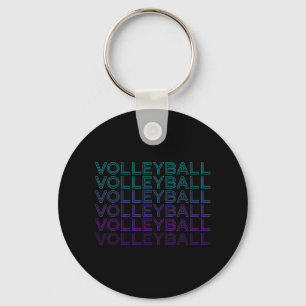 Volleyball Player Team Coach Trainer Retro Key Ring