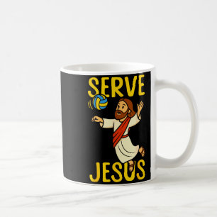 Volleyball Player Team Jesus Serve Jesus Coffee Mug