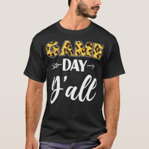 Volleyball Player Team Leopard Cheetah Game Day Y' T-Shirt