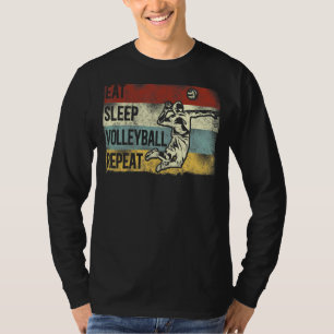 Volleyball Player Team Retro Vintage Eat Sleep Vol T-Shirt