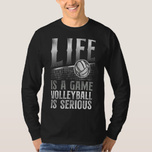 Volleyball Player Team Vintage Life Is A Game Voll T-Shirt