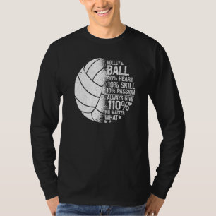 Volleyball Player Team Volleyball 90 Heart 10 Skil T-Shirt