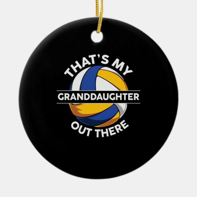 Volleyball Player | That Is My Grand Daughter Ceramic Tree Decoration (Front)