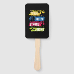Volleyball Player Tough Quick Strong Hand Fan