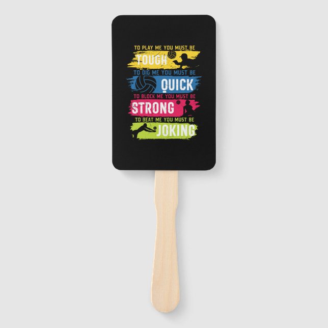 Volleyball Player | Tough Quick Strong Hand Fan (Front)