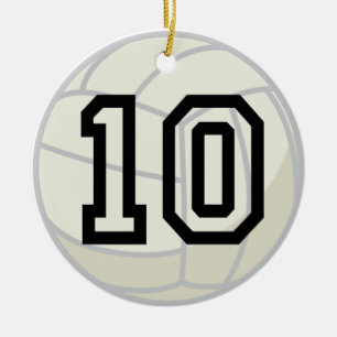 Volleyball Player Uniform Number 10 Ornament