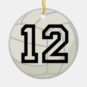 Volleyball Player Uniform Number 12 Ornament